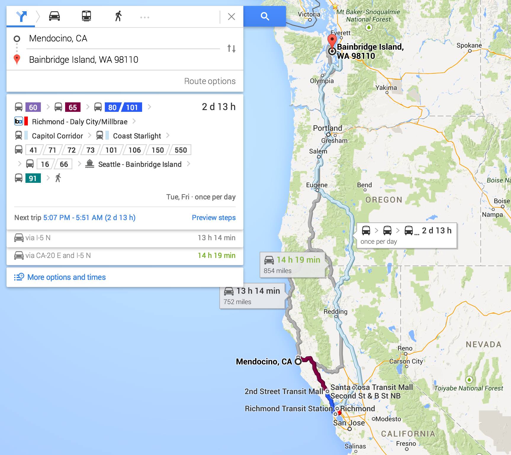 Public transit option